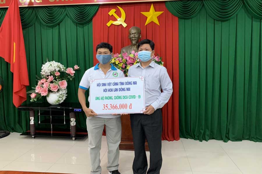 Hội Hoa Lan Đồng Nai chung tay ủng hộ, phòng chống dịch COVID-19