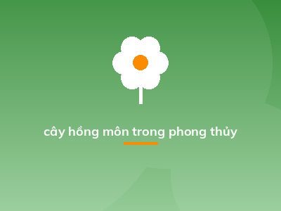 cây hồng môn trong phong thủy