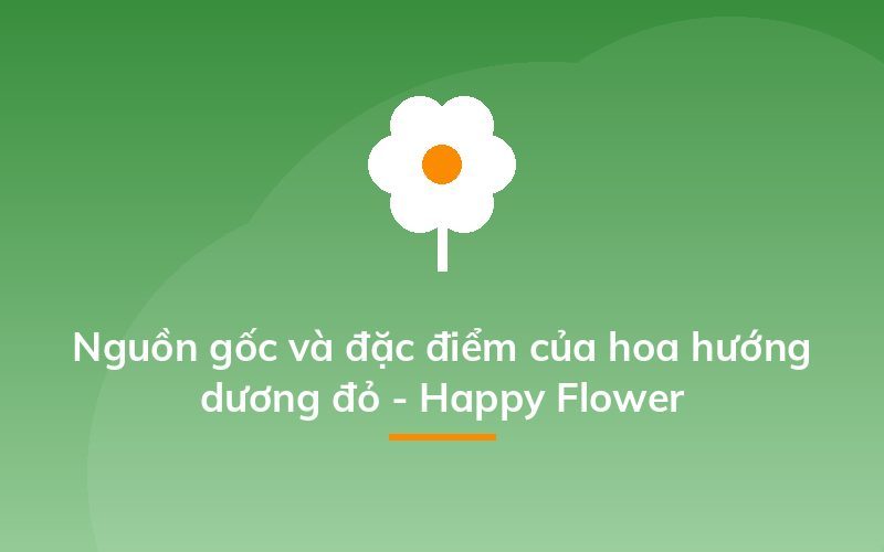 Nguồn gốc và đặc điểm của hoa hướng dương đỏ - Happy Flower